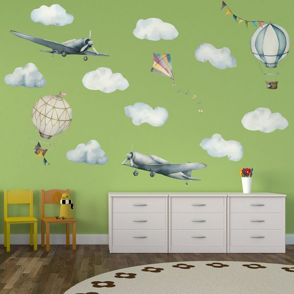 Stickers for Kids: Aeroplanes and balloons
