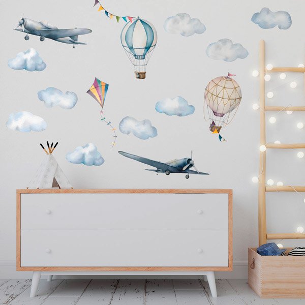 Stickers for Kids: Aeroplanes and balloons