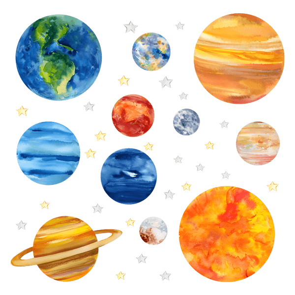 Stickers for Kids: Planets and stars 0