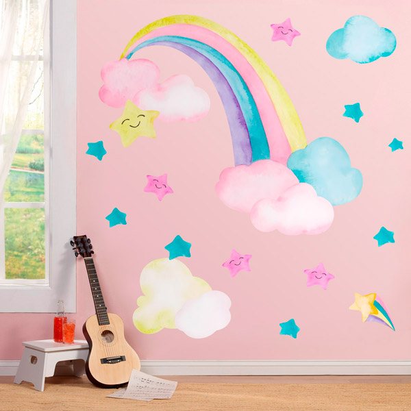 Stickers for Kids: Rainbows and stars