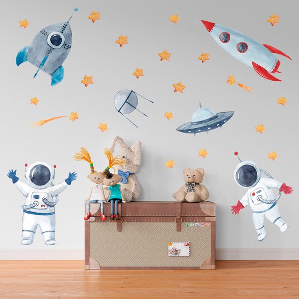 Stickers for Kids: Astronauts in space