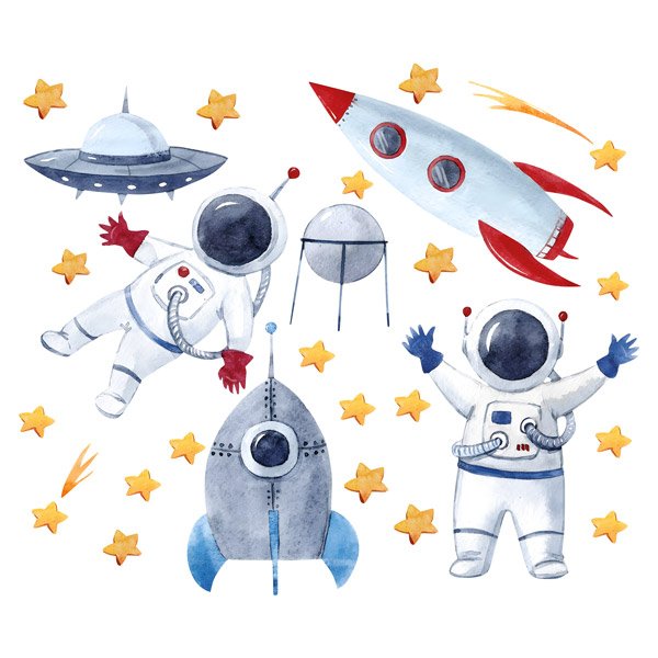 Stickers for Kids: Astronauts in space