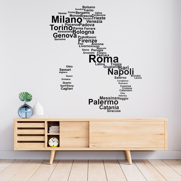 Wall Stickers: Typographic Italy