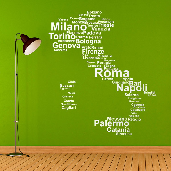 Wall Stickers: Typographic Italy