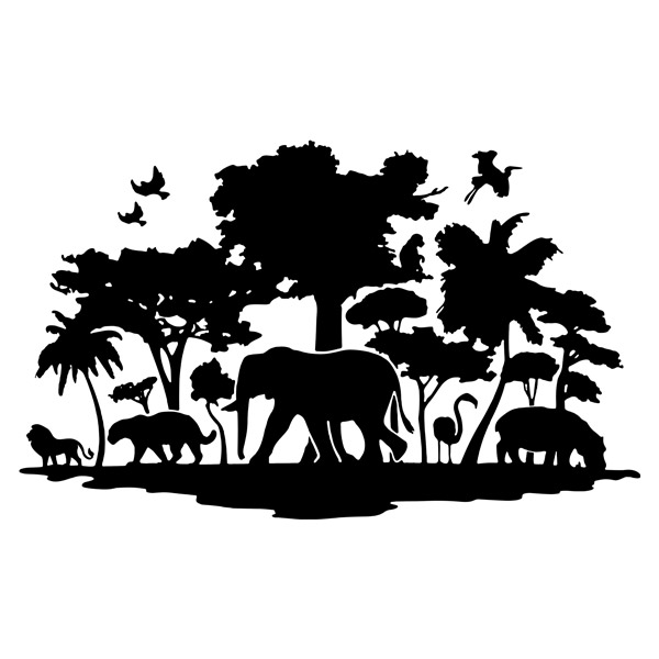 Wall Stickers: Silhouettes jungle