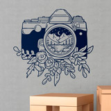 Wall Stickers: Camera with flowers 2