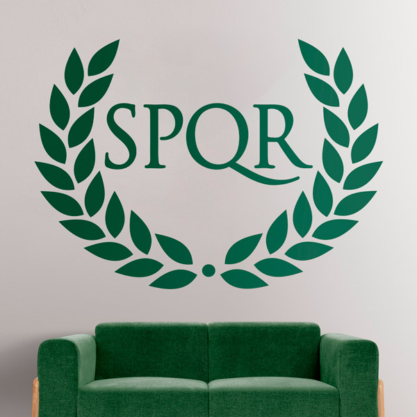 Wall Stickers: SPQR laurel wreath