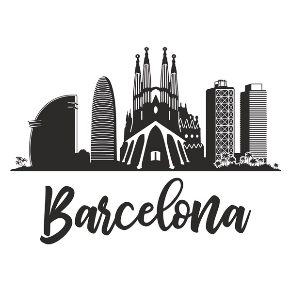 Wall Stickers: Barcelona Skyline