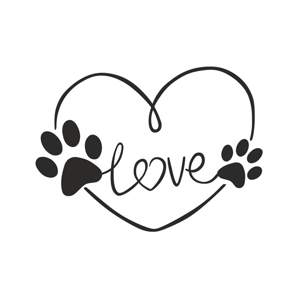 Wall Stickers: Love Dog Footprints