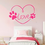 Wall Stickers: Love Dog Footprints 2