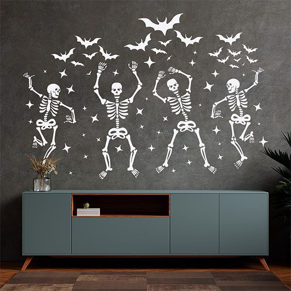 Wall Stickers: Skeletons dancing with bats