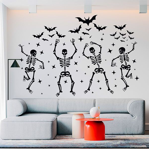 Wall Stickers: Skeletons dancing with bats