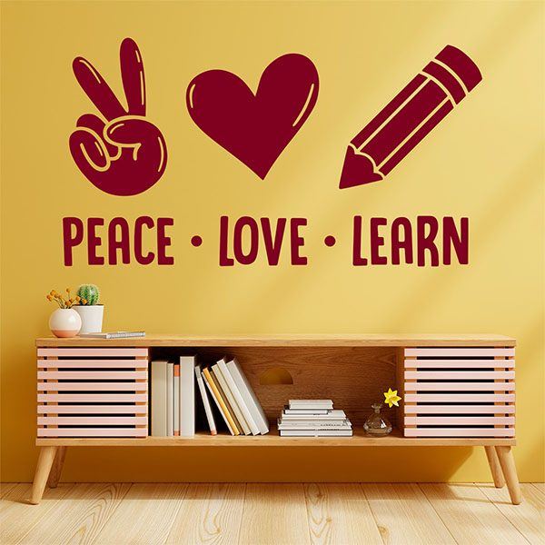 Wall Stickers: Peace Love Learn