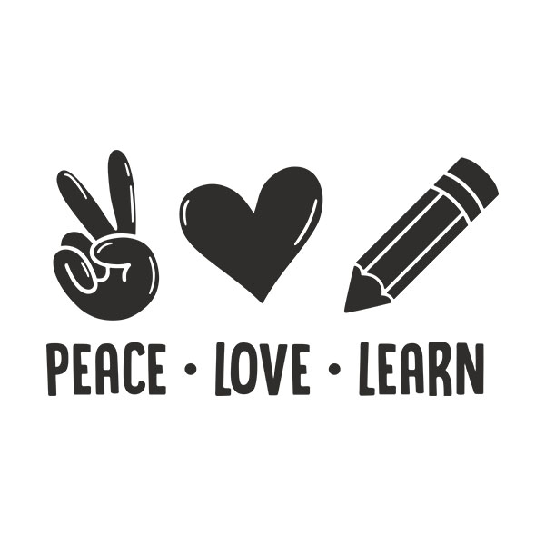 Wall Stickers: Peace Love Learn