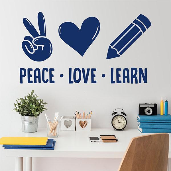 Wall Stickers: Peace Love Learn