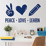 Wall Stickers: Peace Love Learn 2