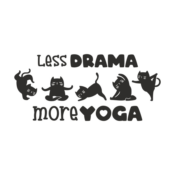 Wall Stickers: Less drama more yoga