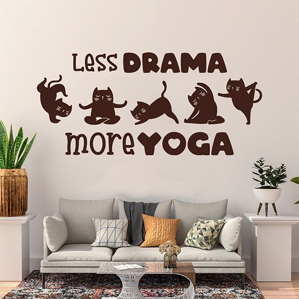 Wall Stickers: Less drama more yoga