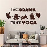 Wall Stickers: Less drama more yoga 2
