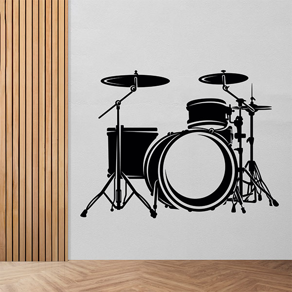 Drum Kit Wall Sticker - TenStickers