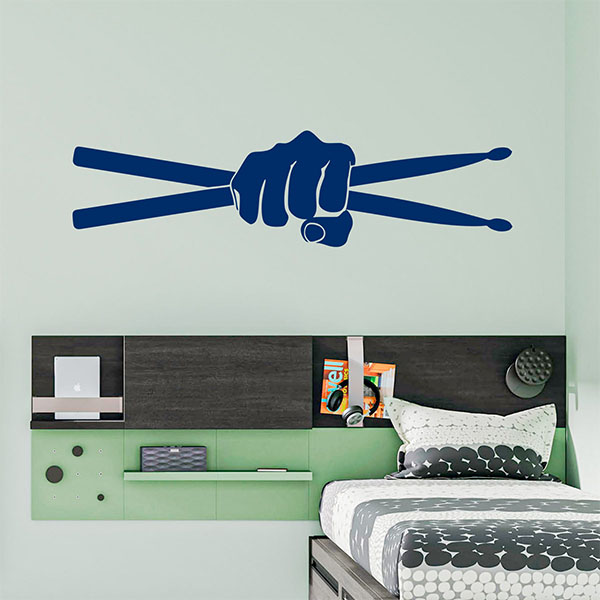 Wall Stickers: Hand with drumsticks