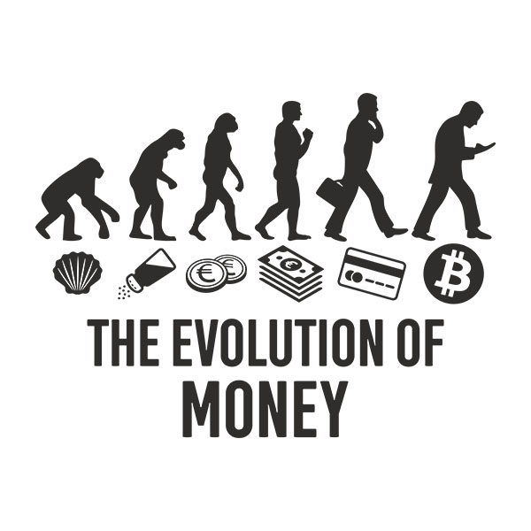 Wall Stickers: Bitcoin Evolution of money