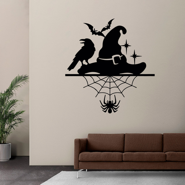 Wall Stickers: Raven Bat Spider Hat