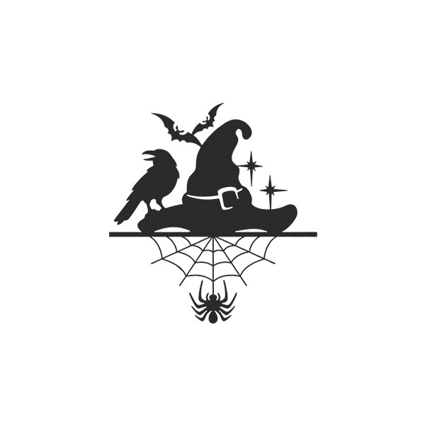 Wall Stickers: Raven Bat Spider Hat