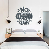 Wall Stickers: No pain no gain 2