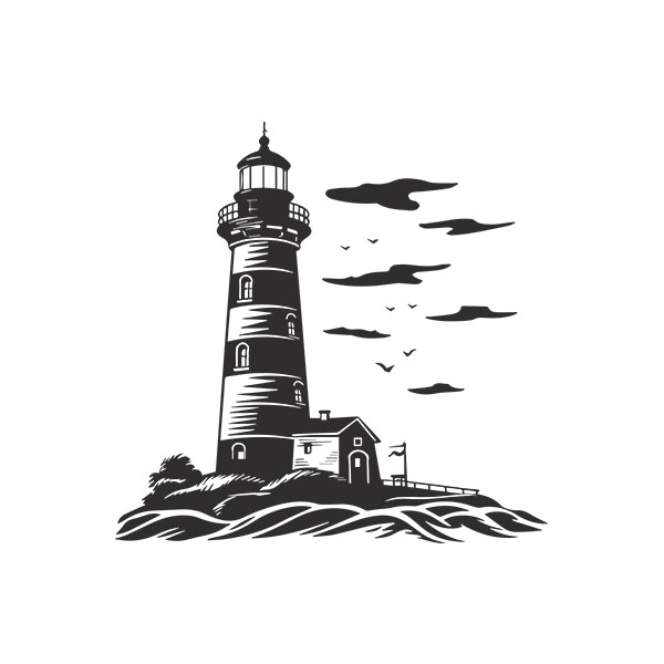 Wall Stickers: Coastal lighthouse