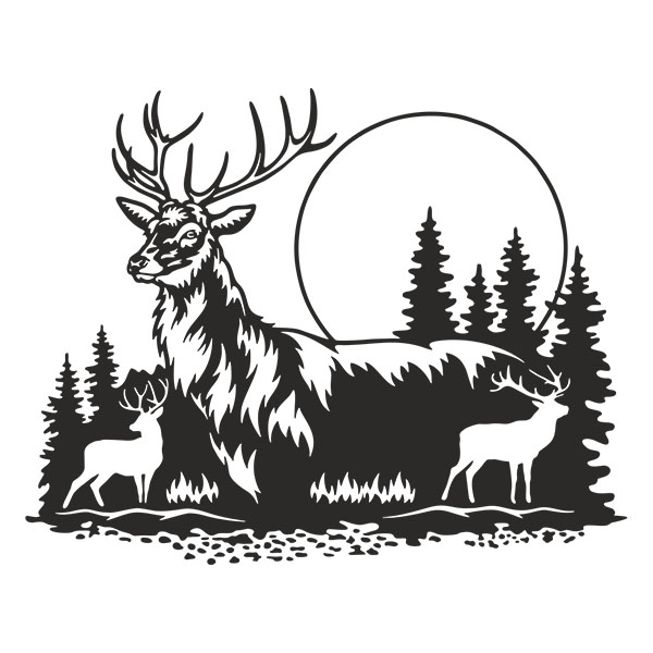 Wall Stickers: Moon deer