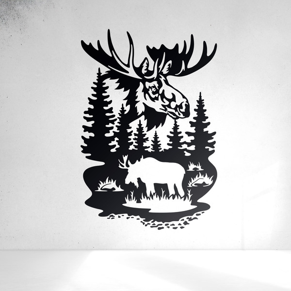Wall Stickers: Deer Pines