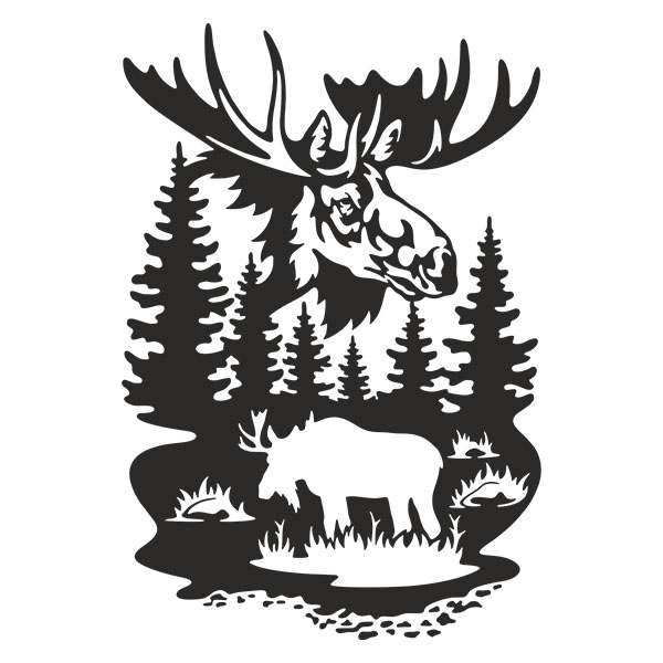 Wall Stickers: Deer Pines