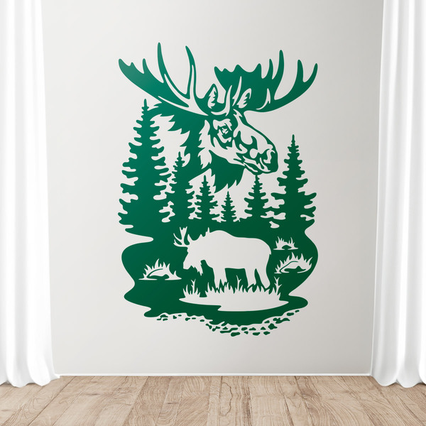 Wall Stickers: Deer Pines