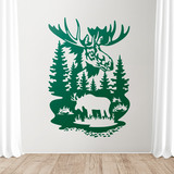 Wall Stickers: Deer Pines 2