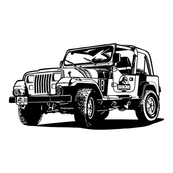 Wall Stickers: Jeep Wrangler Jurassic Park