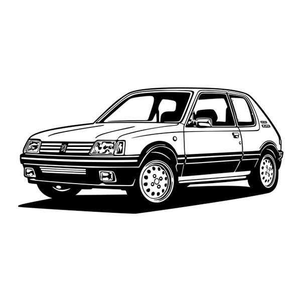 Wall Stickers: Peugeot 205 GTI