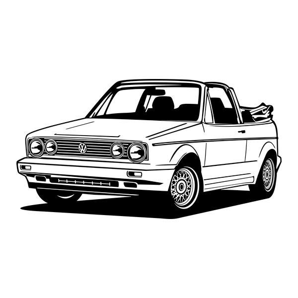 Wall Stickers: Volkswagen Golf Cabrio