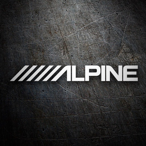 Car & Motorbike Stickers: Alpine Audio with Diagonal Stripes
