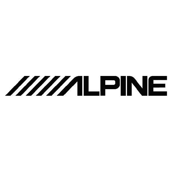 Car & Motorbike Stickers: Alpine Audio with Diagonal Stripes