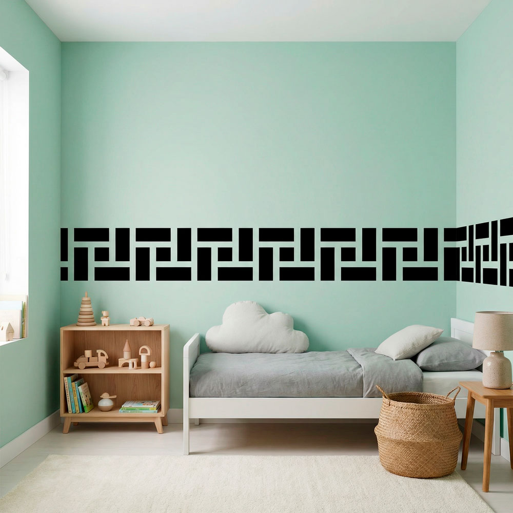 Wall Stickers: Wall Border Greek Rectangles