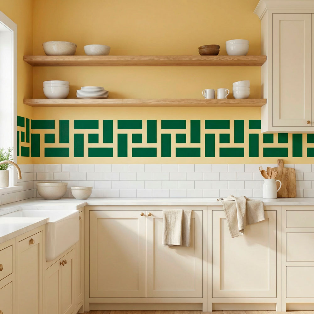 Wall Stickers: Wall Border Greek Rectangles