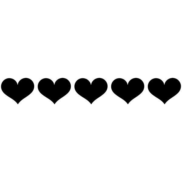 Wall Stickers: Self adhesive borders Hearts
