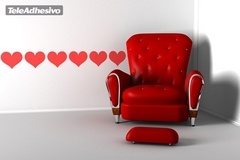 Wall Stickers: Self adhesive borders Hearts 2