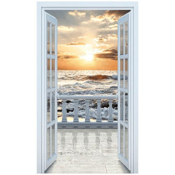 Wall Stickers: Door to balcony on the beach