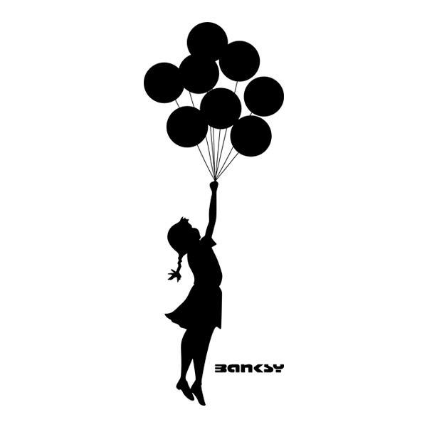 Wall Stickers: Banksy, Girl with Balloons