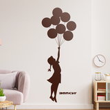 Wall Stickers: Banksy, Girl with Balloons 2