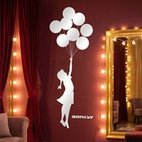 Wall Stickers: Banksy, Girl with Balloons 11