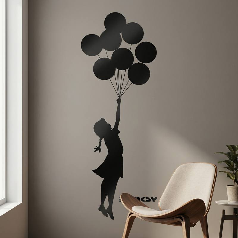 Wall Stickers: Banksy, Girl with Balloons