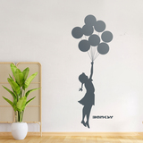 Wall Stickers: Banksy, Girl with Balloons 3